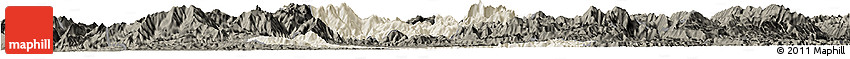 Shaded Relief Horizon Map of Xiengngeun, darken