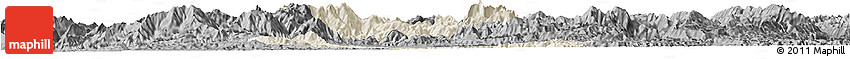 Shaded Relief Horizon Map of Xiengngeun, darken, desaturated