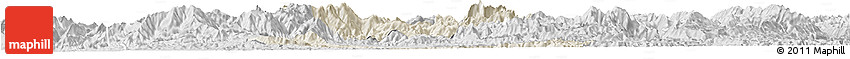 Shaded Relief Horizon Map of Xiengngeun, desaturated