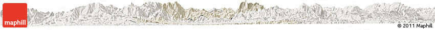 Shaded Relief Horizon Map of Xiengngeun, lighten