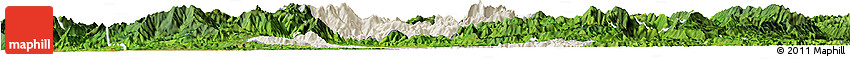 Shaded Relief Horizon Map of Xiengngeun, satellite outside