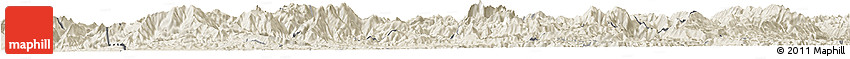 Shaded Relief Horizon Map of Xiengngeun