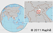 Gray Location Map of Xiengngeun, highlighted parent region