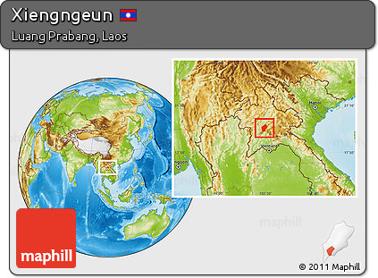 Physical Location Map of Xiengngeun