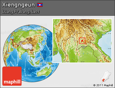 Physical Location Map of Xiengngeun