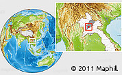 Physical Location Map of Xiengngeun, highlighted country, highlighted parent region