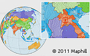 Political Location Map of Xiengngeun