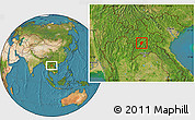 Satellite Location Map of Xiengngeun