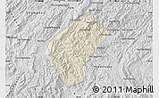Shaded Relief Map of Xiengngeun, desaturated