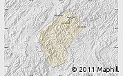 Shaded Relief Map of Xiengngeun, lighten, desaturated