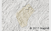 Shaded Relief Map of Xiengngeun, lighten, semi-desaturated
