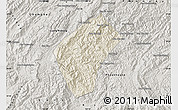 Shaded Relief Map of Xiengngeun, semi-desaturated