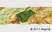 Satellite Panoramic Map of Xiengngeun, physical outside