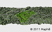 Satellite Panoramic Map of Xiengngeun, semi-desaturated