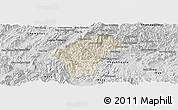 Shaded Relief Panoramic Map of Xiengngeun, desaturated
