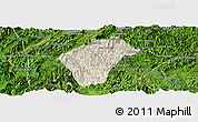 Shaded Relief Panoramic Map of Xiengngeun, satellite outside