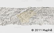 Shaded Relief Panoramic Map of Xiengngeun, semi-desaturated