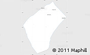 Silver Style Simple Map of Xiengngeun, single color outside