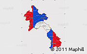 Flag Map of Laos, flag rotated