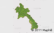 Satellite Map of Laos, cropped outside