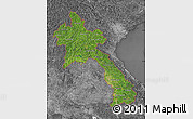 Satellite Map of Laos, desaturated