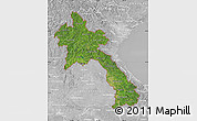 Satellite Map of Laos, lighten, desaturated