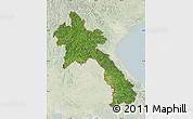 Satellite Map of Laos, lighten