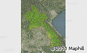 Satellite Map of Laos, semi-desaturated