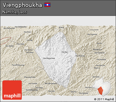 Classic Style 3D Map of Viengphoukha
