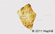 Physical 3D Map of Viengphoukha, cropped outside