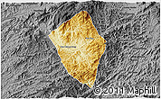 Physical 3D Map of Viengphoukha, darken, desaturated