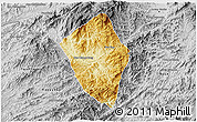 Physical 3D Map of Viengphoukha, desaturated