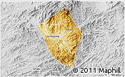 Physical 3D Map of Viengphoukha, lighten, desaturated
