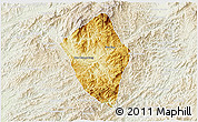 Physical 3D Map of Viengphoukha, lighten
