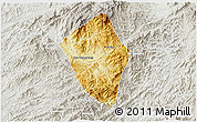 Physical 3D Map of Viengphoukha, lighten, semi-desaturated