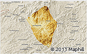 Physical 3D Map of Viengphoukha, shaded relief outside