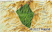 Satellite 3D Map of Viengphoukha, physical outside