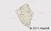 Shaded Relief 3D Map of Viengphoukha, cropped outside