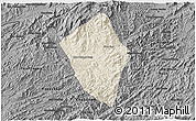 Shaded Relief 3D Map of Viengphoukha, darken, desaturated