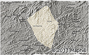 Shaded Relief 3D Map of Viengphoukha, darken, semi-desaturated