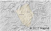 Shaded Relief 3D Map of Viengphoukha, desaturated