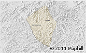 Shaded Relief 3D Map of Viengphoukha, lighten, desaturated