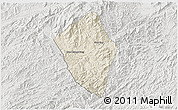 Shaded Relief 3D Map of Viengphoukha, lighten, semi-desaturated