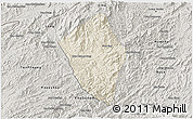 Shaded Relief 3D Map of Viengphoukha, semi-desaturated