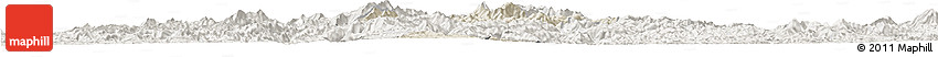 Shaded Relief Horizon Map of Viengphoukha, lighten