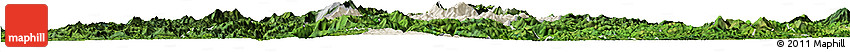 Shaded Relief Horizon Map of Viengphoukha, satellite outside