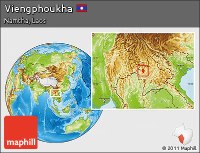 Physical Location Map of Viengphoukha