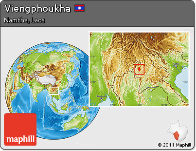Physical Location Map of Viengphoukha