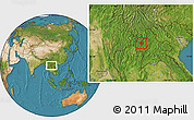 Satellite Location Map of Viengphoukha