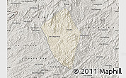 Shaded Relief Map of Viengphoukha, semi-desaturated